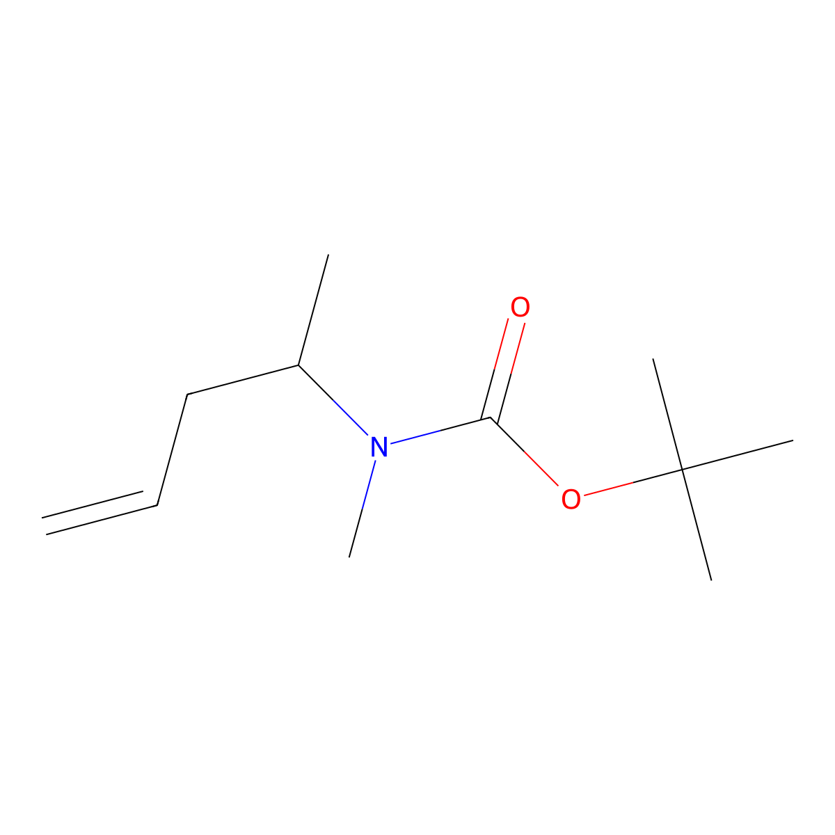 (S)-tert-butyl methyl(pent-4-en-2-yl)carbamate molecular structure, CAS 833453-02-4