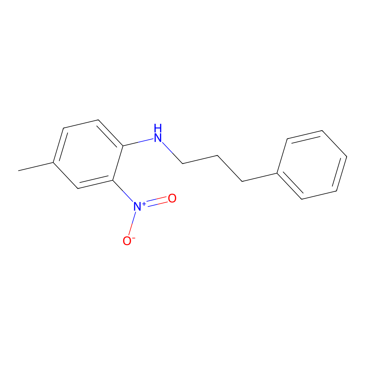 4-Methyl-2-nitro-N-(3-phenylpropyl)aniline molecular structure, CAS 833454-98-1