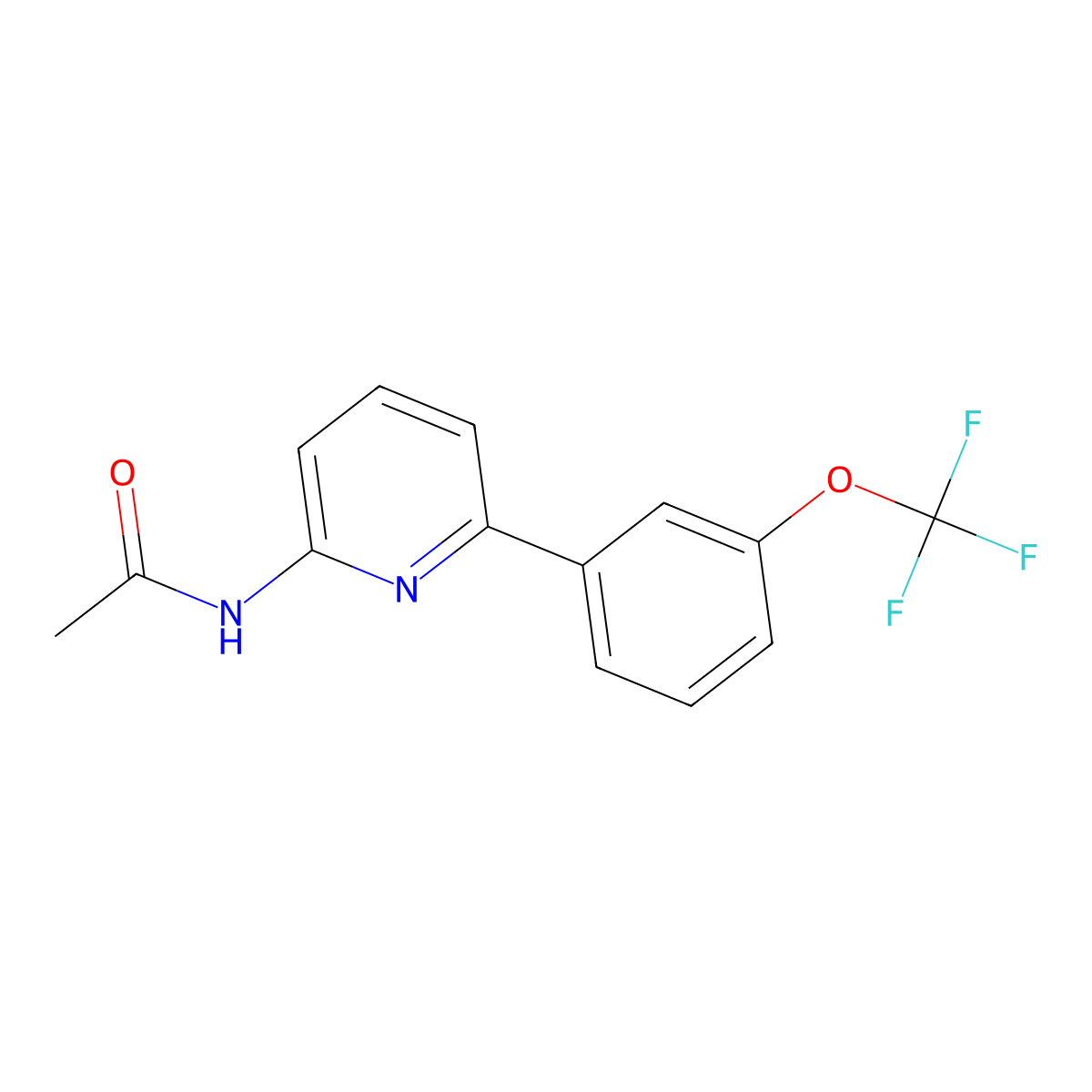 N-{6-[3-(Trifluoromethoxy)phenyl]pyridin-2-yl}acetamide molecular structure, CAS 833455-74-6