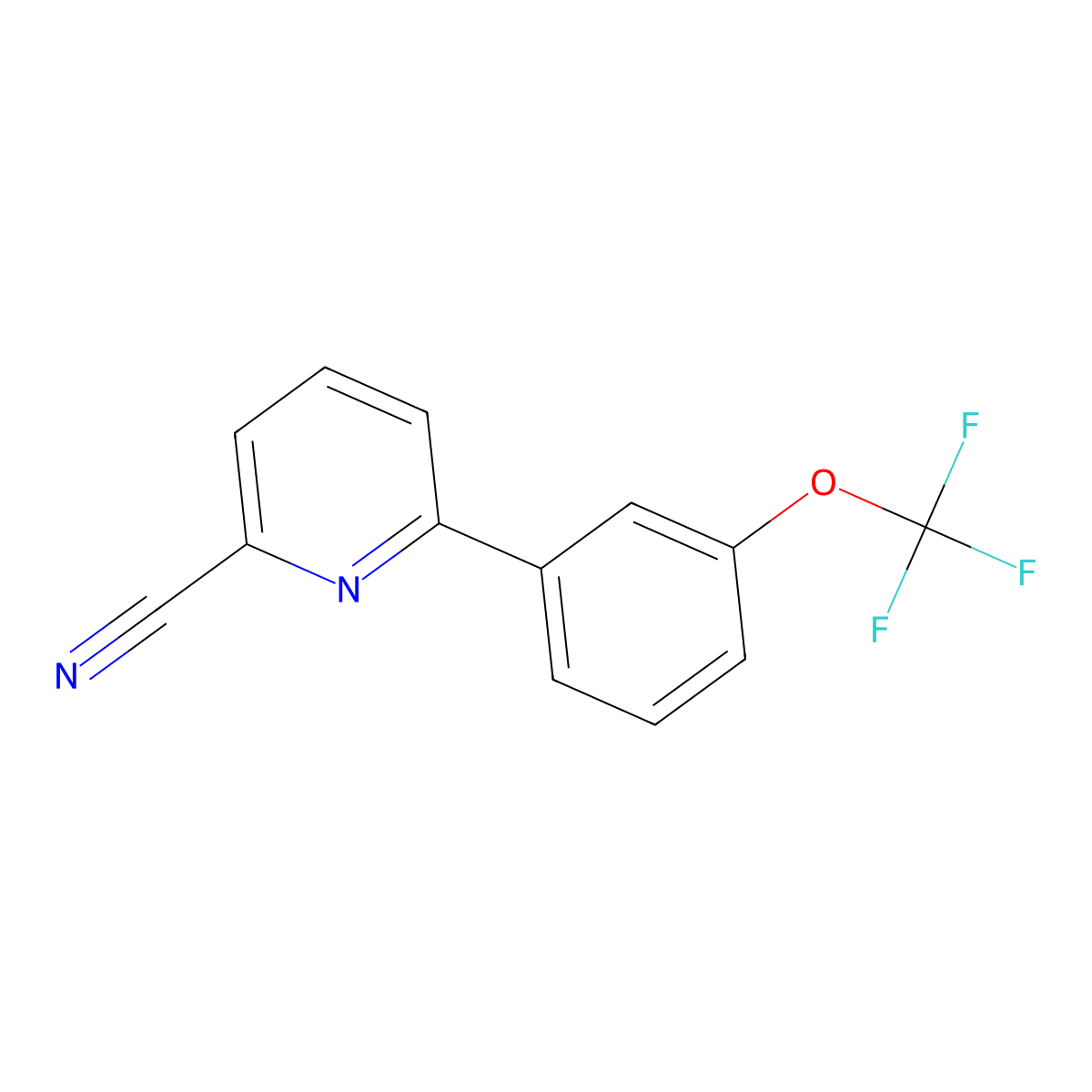 6-[3-(Trifluoromethoxy)phenyl]pyridine-2-carbonitrile molecular structure, CAS 833457-46-8
