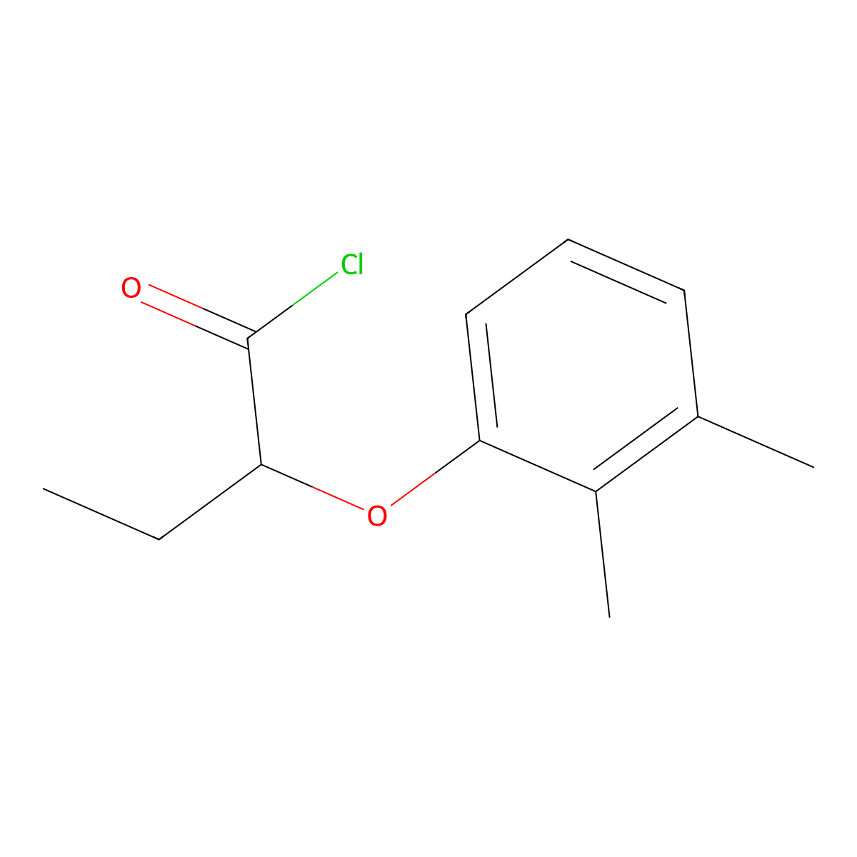 2-(2,3-Dimethylphenoxy)butanoyl chloride molecular structure, CAS 833460-84-7