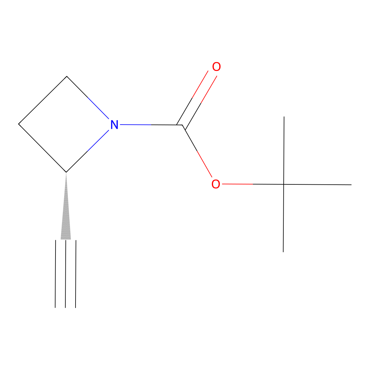 tert-butyl (2S)-2-ethynylazetidine-1-carboxylate molecular structure, CAS 833474-03-6