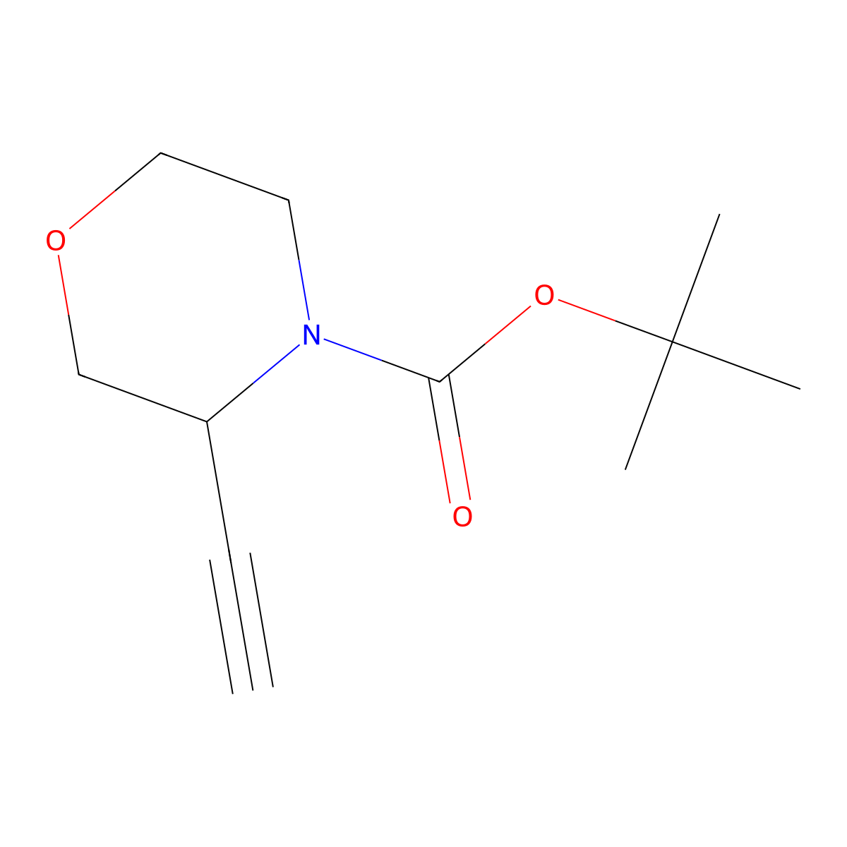 tert-Butyl 3-ethynylmorpholine-4-carboxylate molecular structure, CAS 833474-07-0