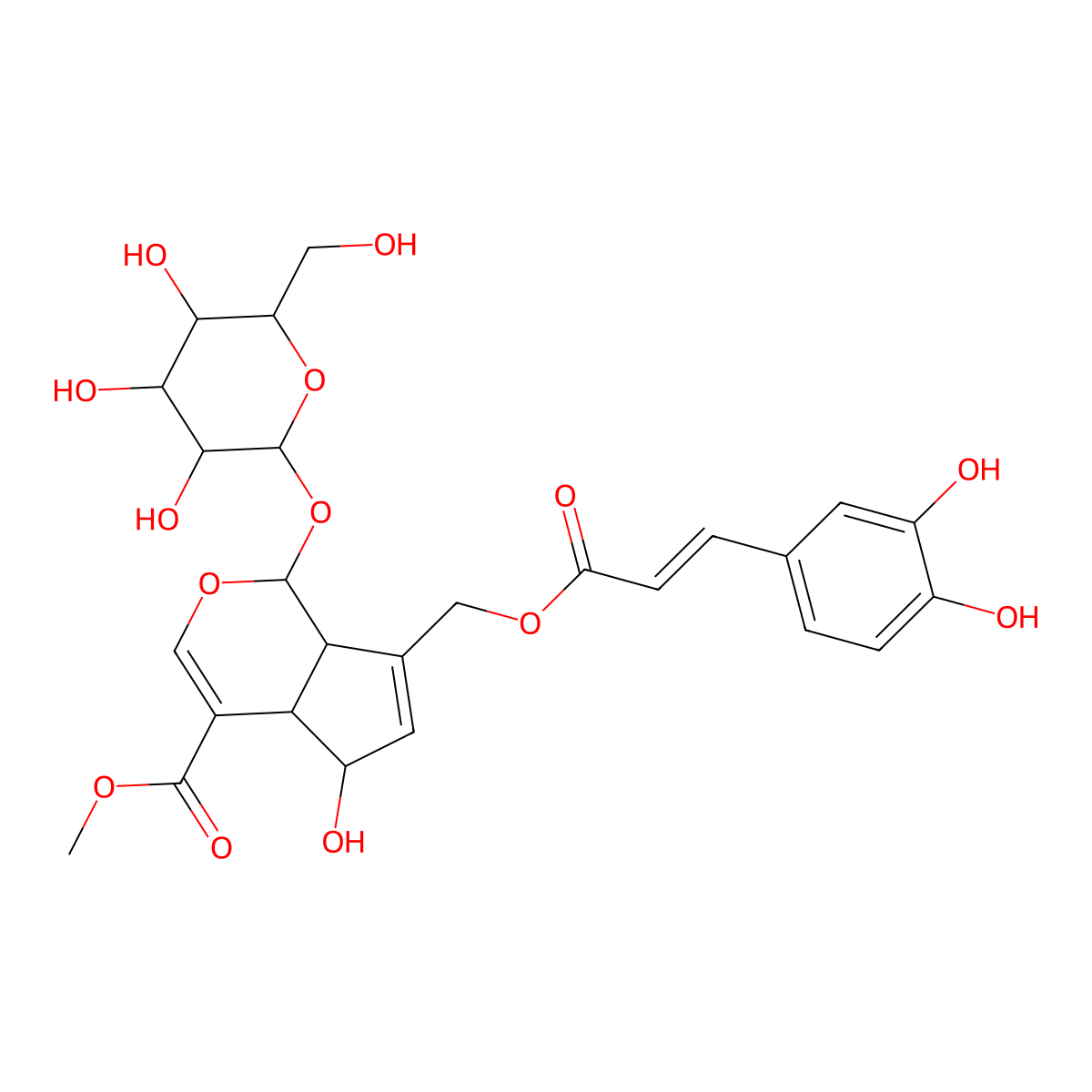 10-Caffeoyldeacetyldaphylloside molecular structure, CAS 83348-22-5