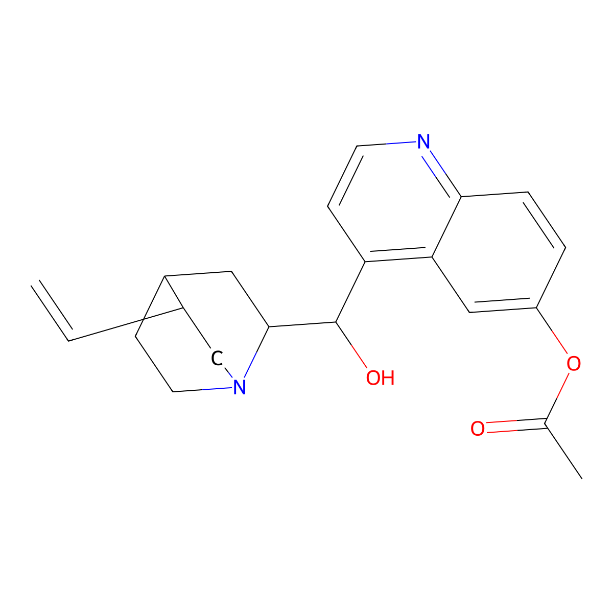Acetyloxycinchonine molecular structure, CAS 83348-44-1
