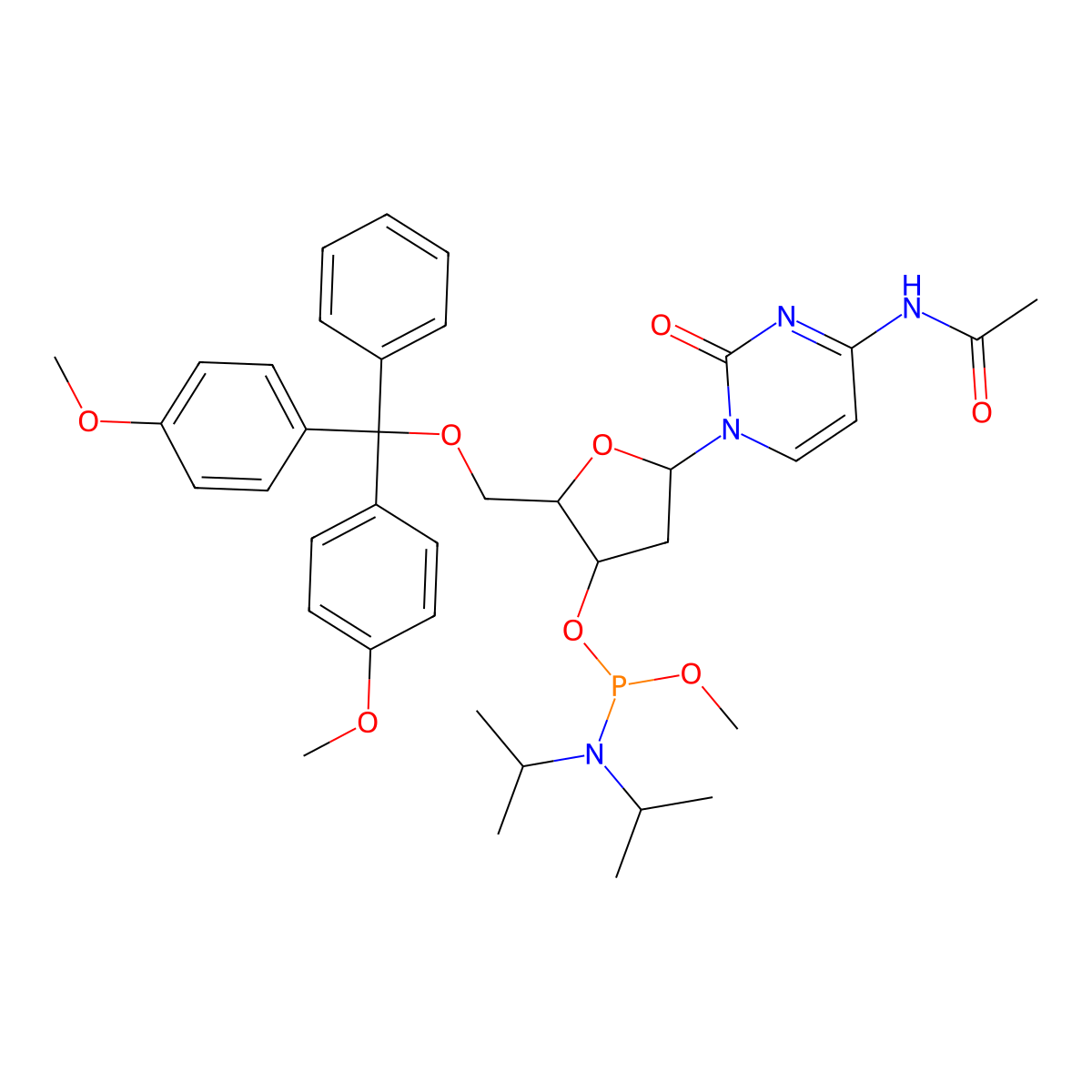DNA C(Ac) OMe-amidite molecular structure, CAS 833480-37-8
