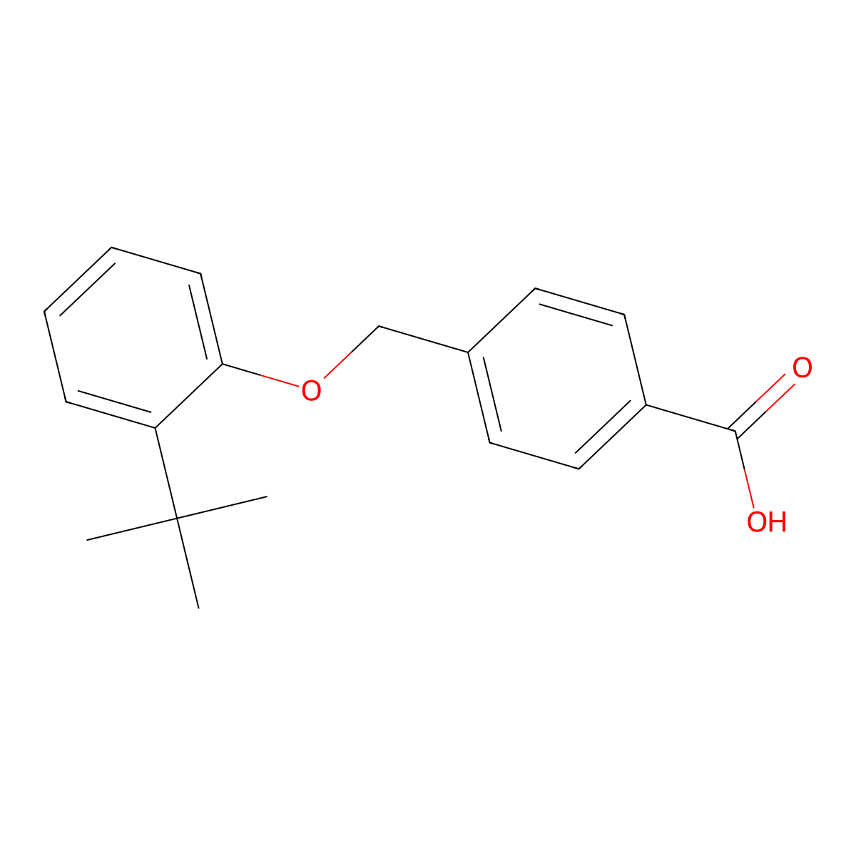 Benzoic acid, 4-[[2-(1,1-dimethylethyl)phenoxy]methyl]- molecular structure, CAS 833484-91-6