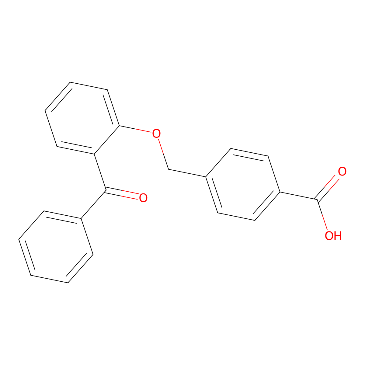 Benzoic acid, 4-[(2-benzoylphenoxy)methyl]- molecular structure, CAS 833484-93-8