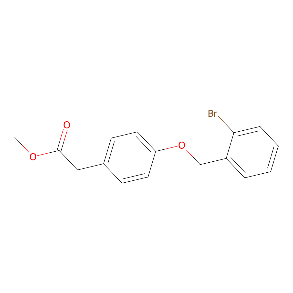 Methyl 2-(4-((2-bromobenzyl)oxy)phenyl)acetate molecular structure, CAS 833485-11-3