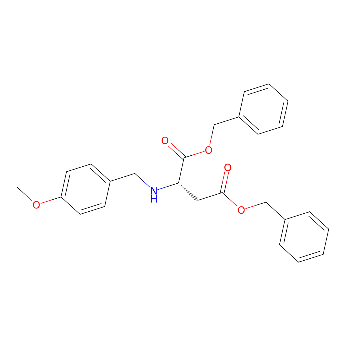 Dibenzyl N-[(4-methoxyphenyl)methyl]-L-aspartate molecular structure, CAS 833489-51-3
