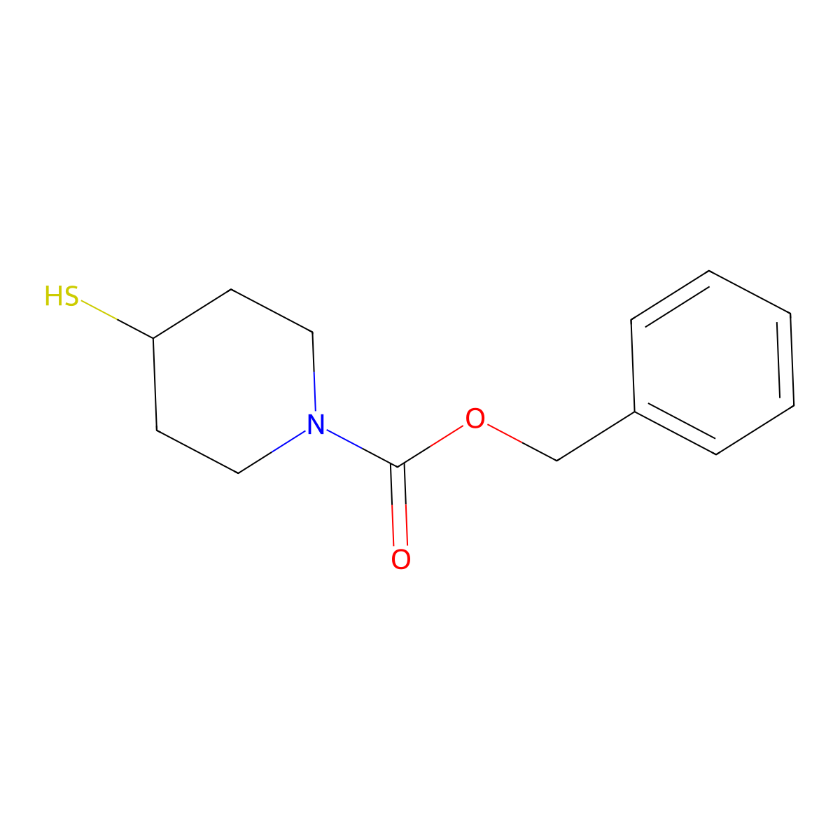 4-Mercapto-piperidine-1-carboxylic acid benzyl ester molecular structure, CAS 833491-24-0