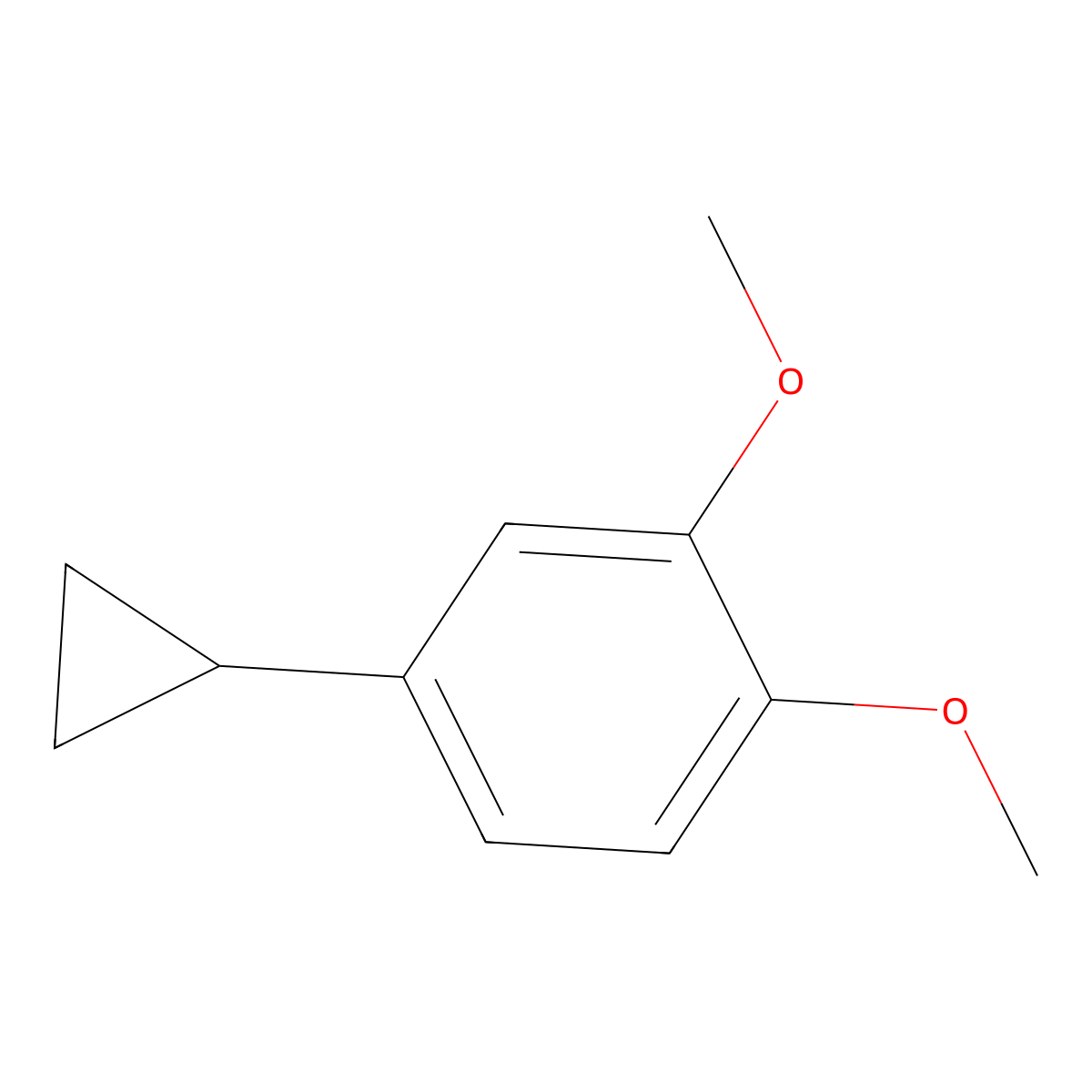 4-Cyclopropyl-1,2-dimethoxybenzene molecular structure, CAS 83356-71-2
