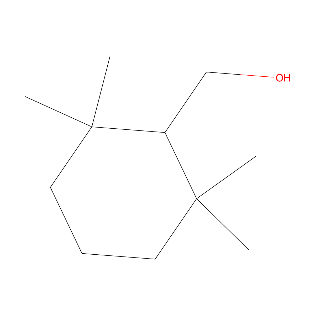 (2,2,6,6-Tetramethylcyclohexyl)methanol molecular structure, CAS 83357-68-0