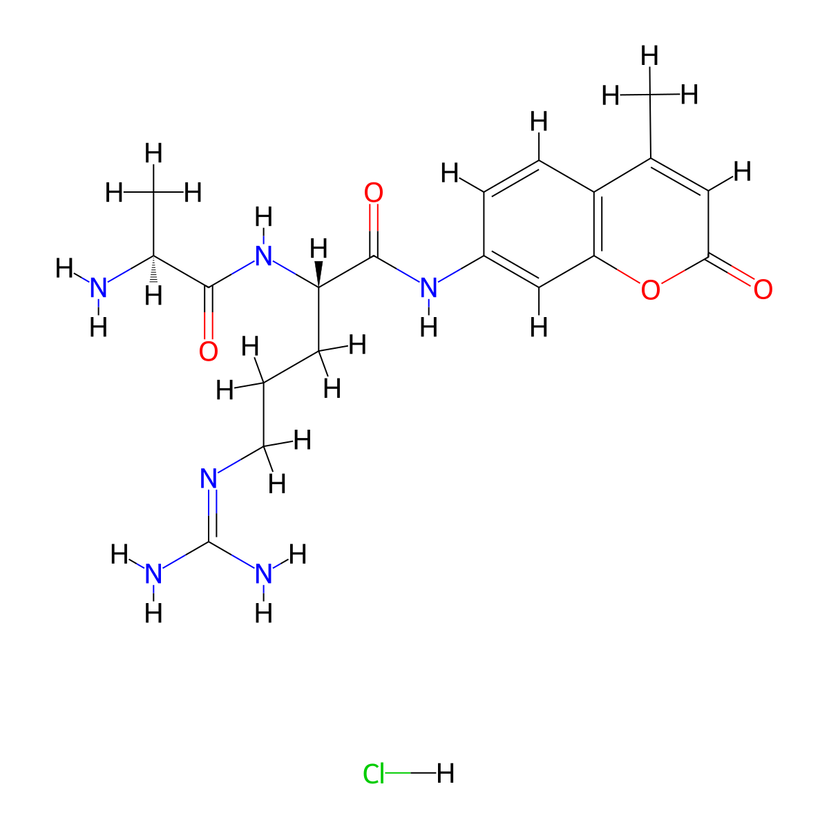 H-Ala-Arg-AMC HCl molecular structure, CAS 83363-71-7