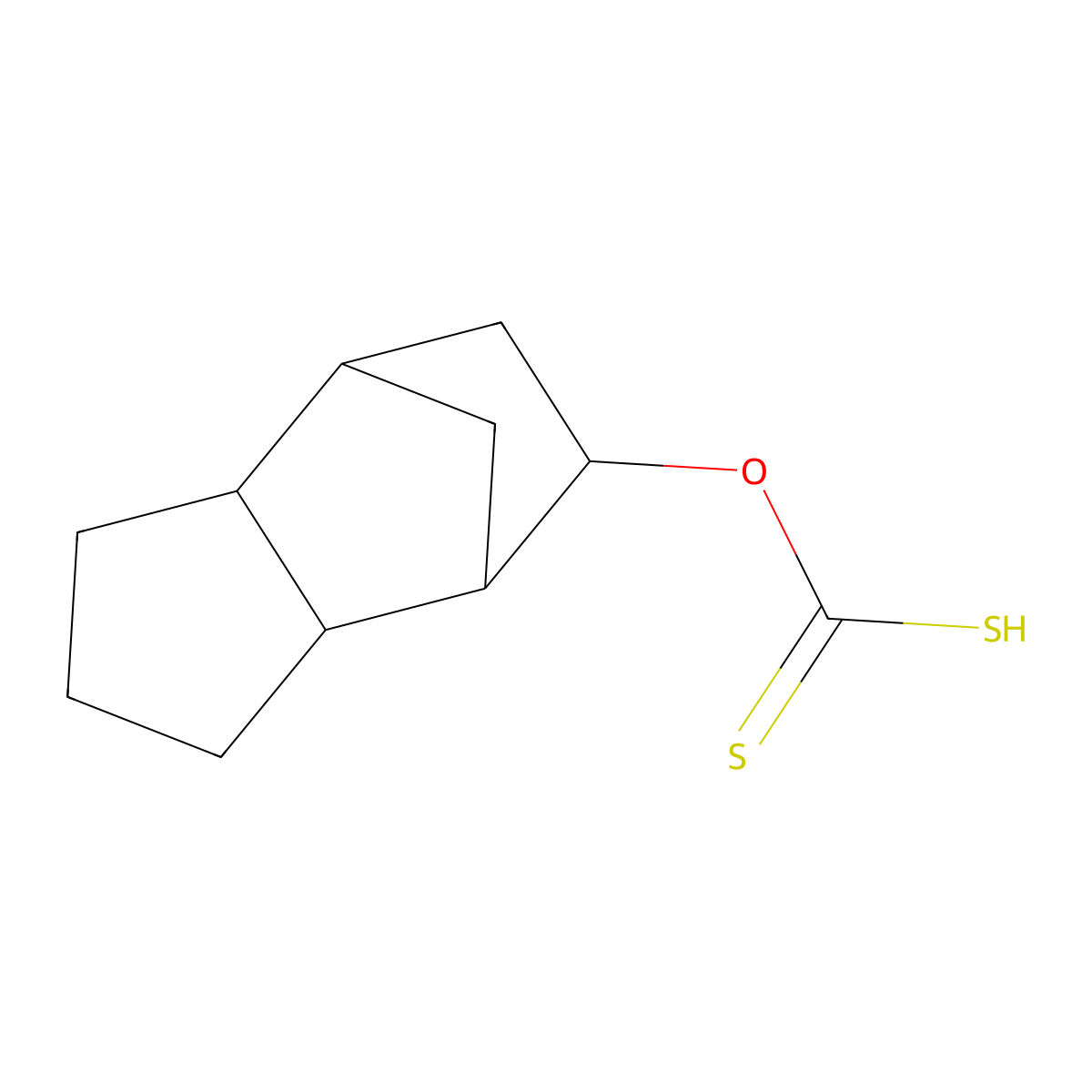 Tricyclo-decan-9-yl-xanthogenate (racemate) molecular structure, CAS 83373-60-8