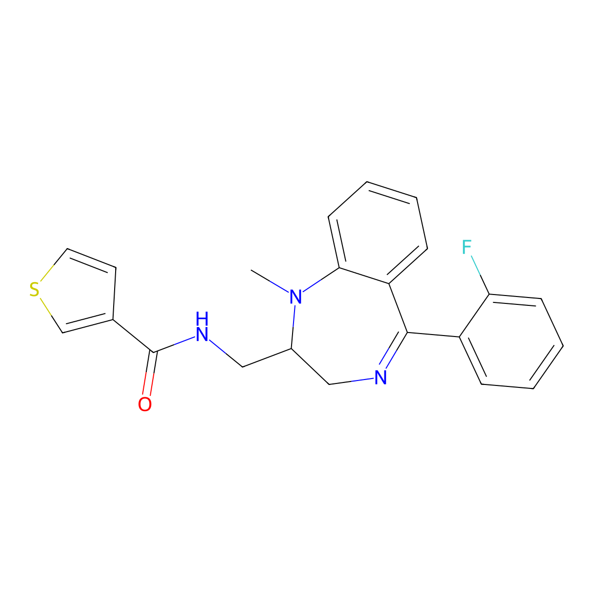 Tifluadom molecular structure, CAS 83386-35-0