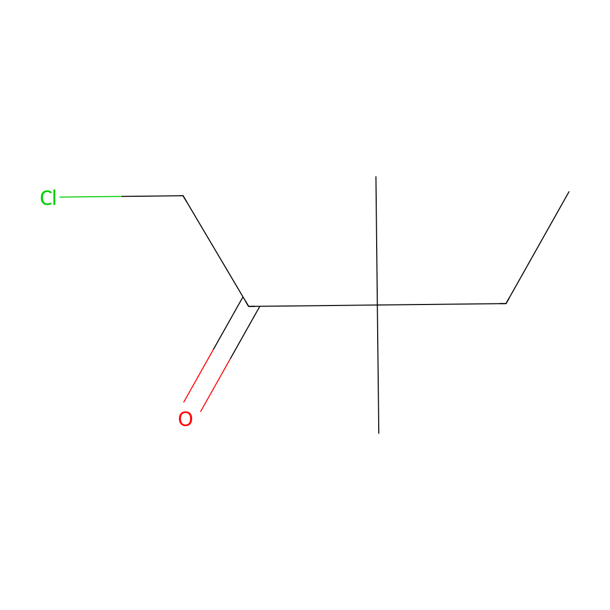 1-Chloro-3,3-dimethylpentan-2-one molecular structure, CAS 83391-82-6