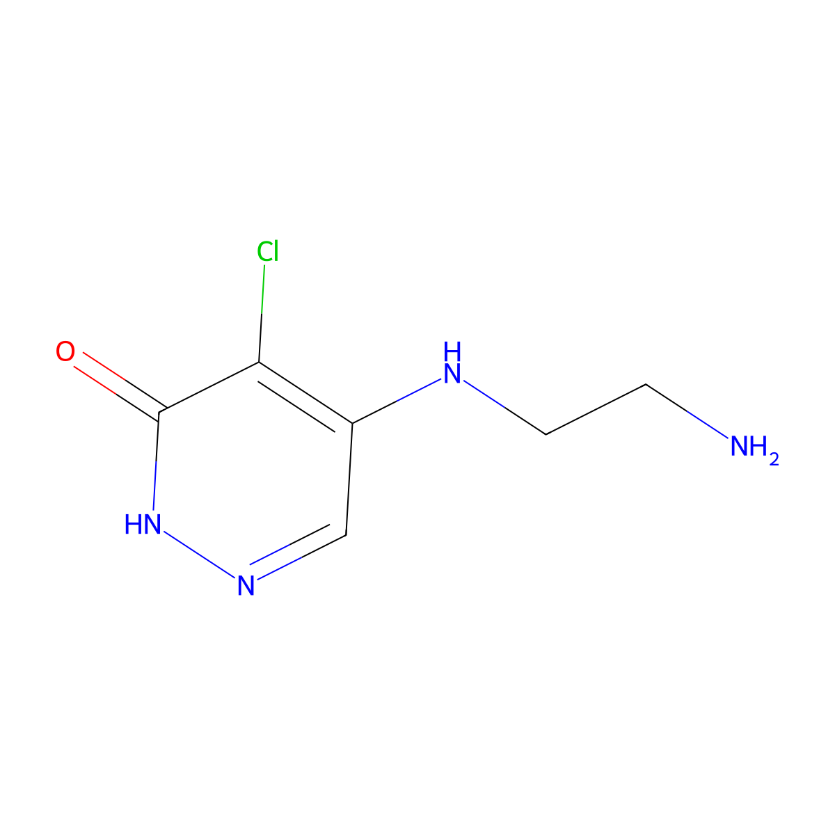 5-[(2-Aminoethyl)amino]-4-chloro-2,3-dihydropyridazin-3-one molecular structure, CAS 83394-67-6