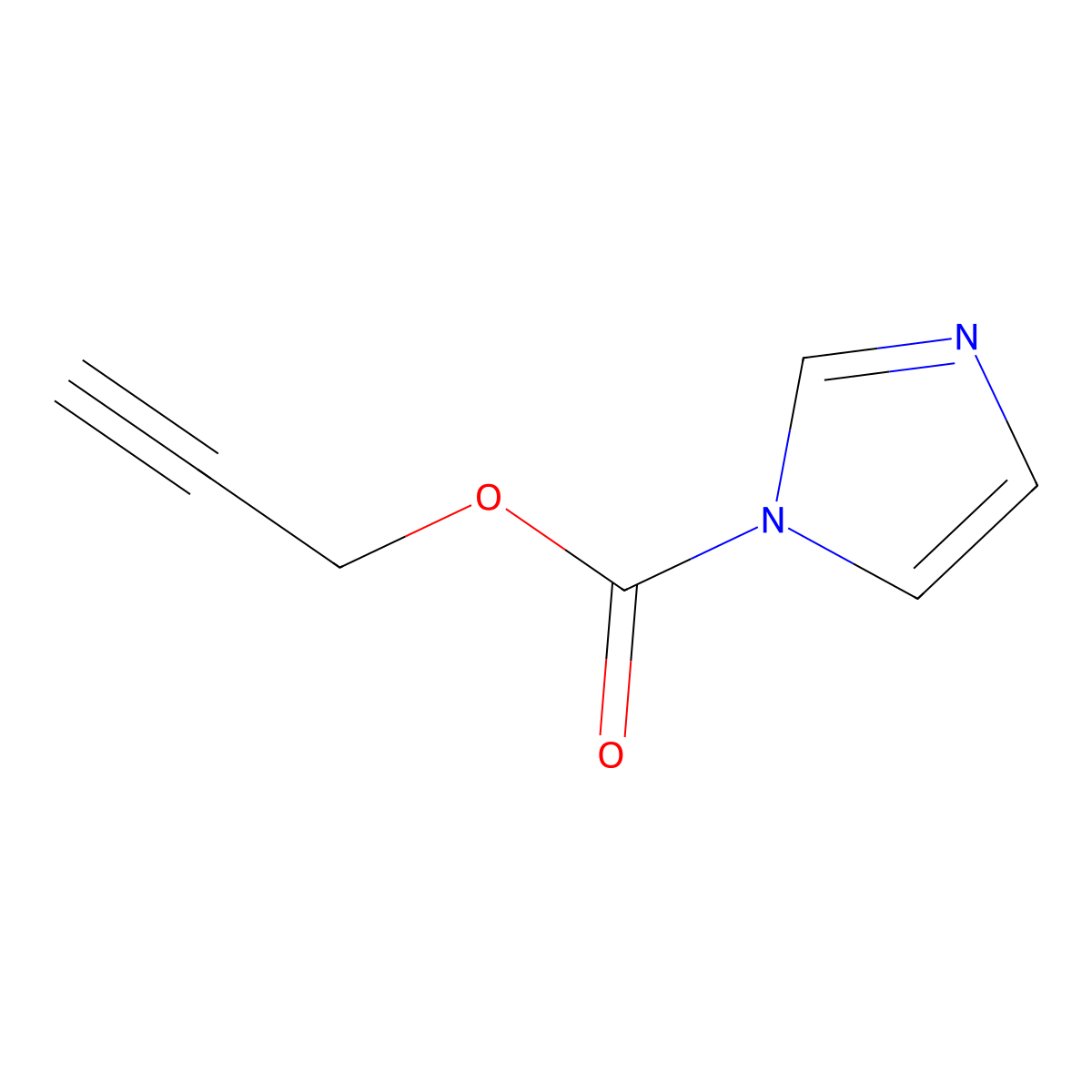 Prop-2-yn-1-yl 1H-imidazole-1-carboxylate molecular structure, CAS 83395-38-4