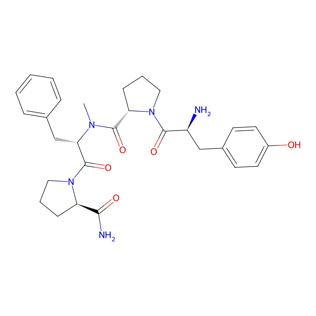 morphiceptin, N-Me-Phe(3)- molecular structure, CAS 83397-56-2