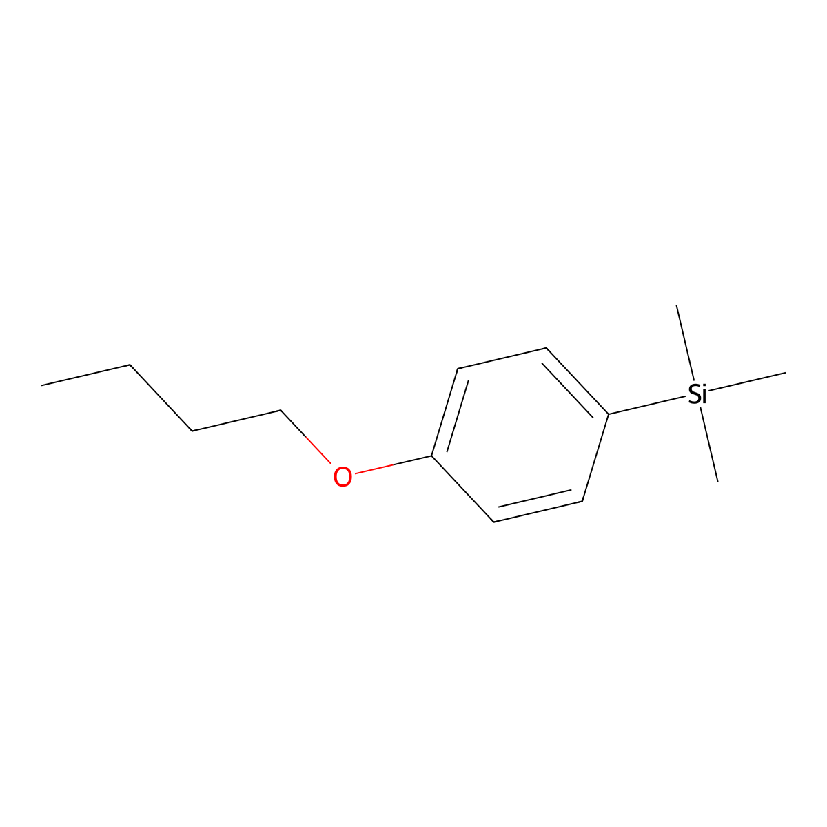 (4-Butoxyphenyl)trimethylsilane molecular structure, CAS 834-05-9