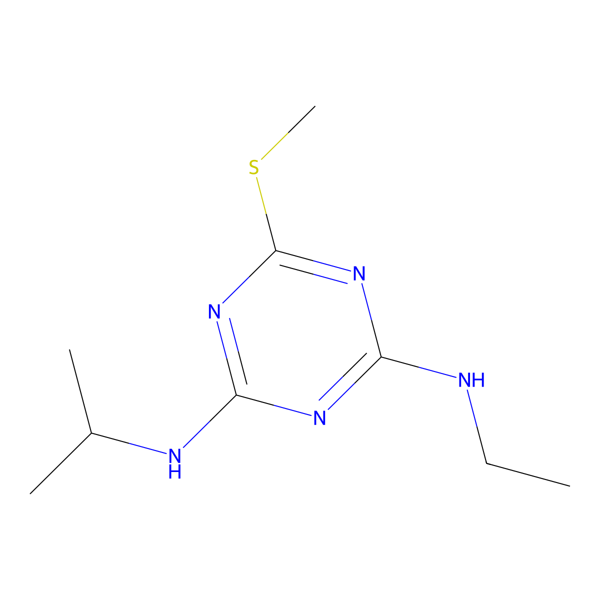 Ametryn molecular structure, CAS 834-12-8