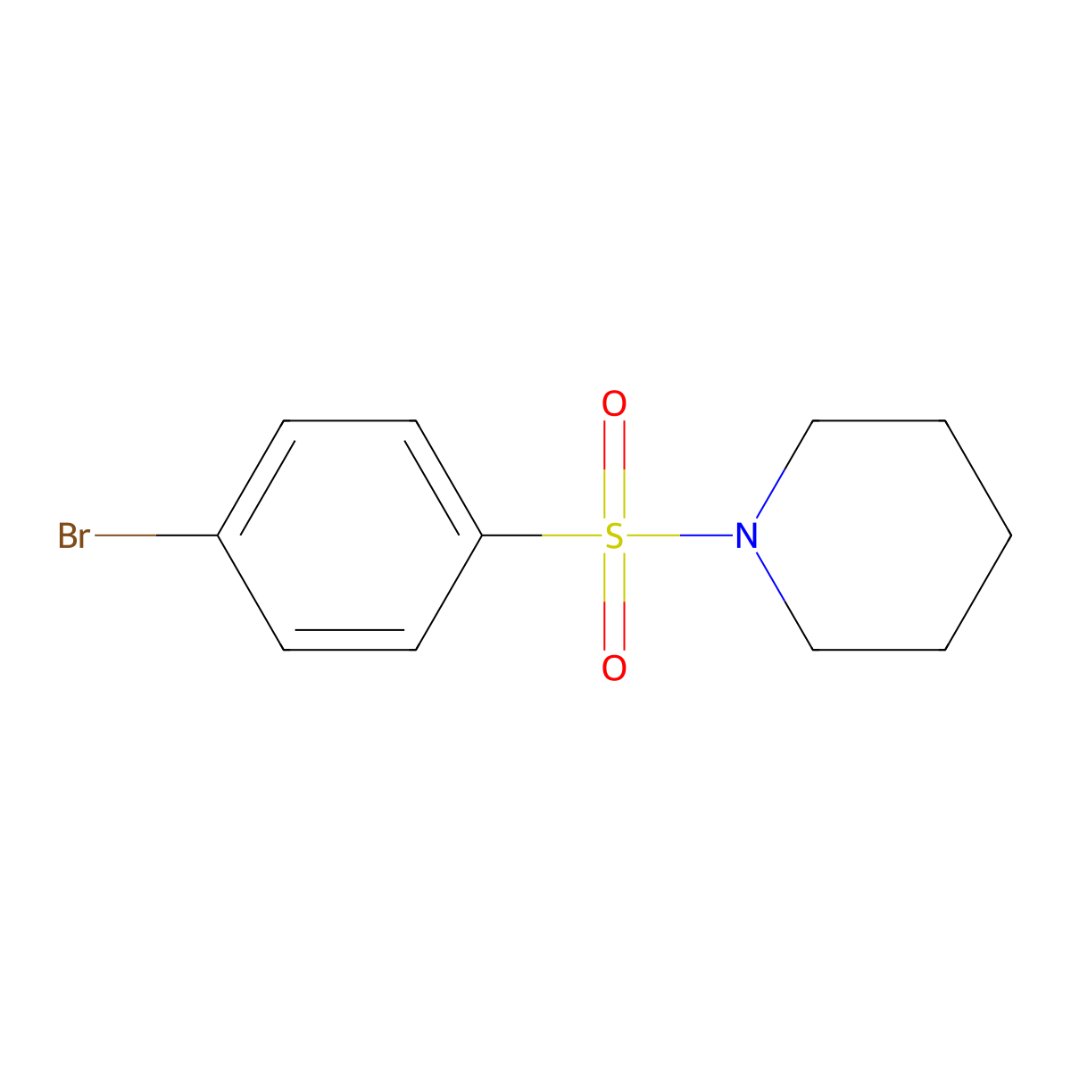 1-((4-Bromophenyl)sulfonyl)piperidine molecular structure, CAS 834-66-2