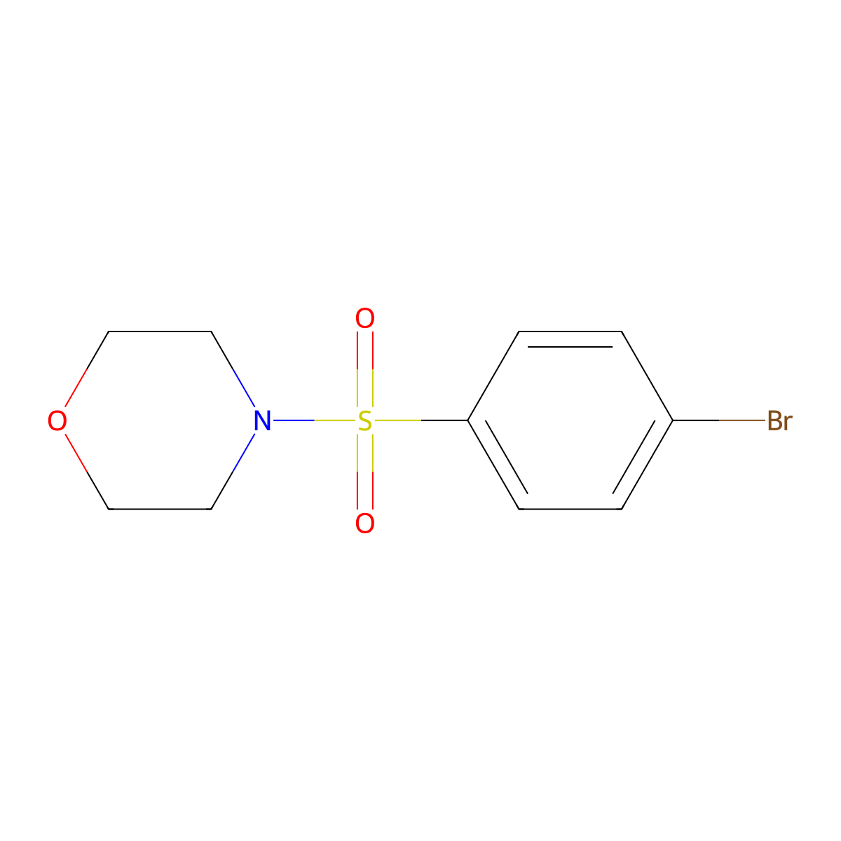 4-[(4-Bromobenzene)sulfonyl]morpholine molecular structure, CAS 834-67-3