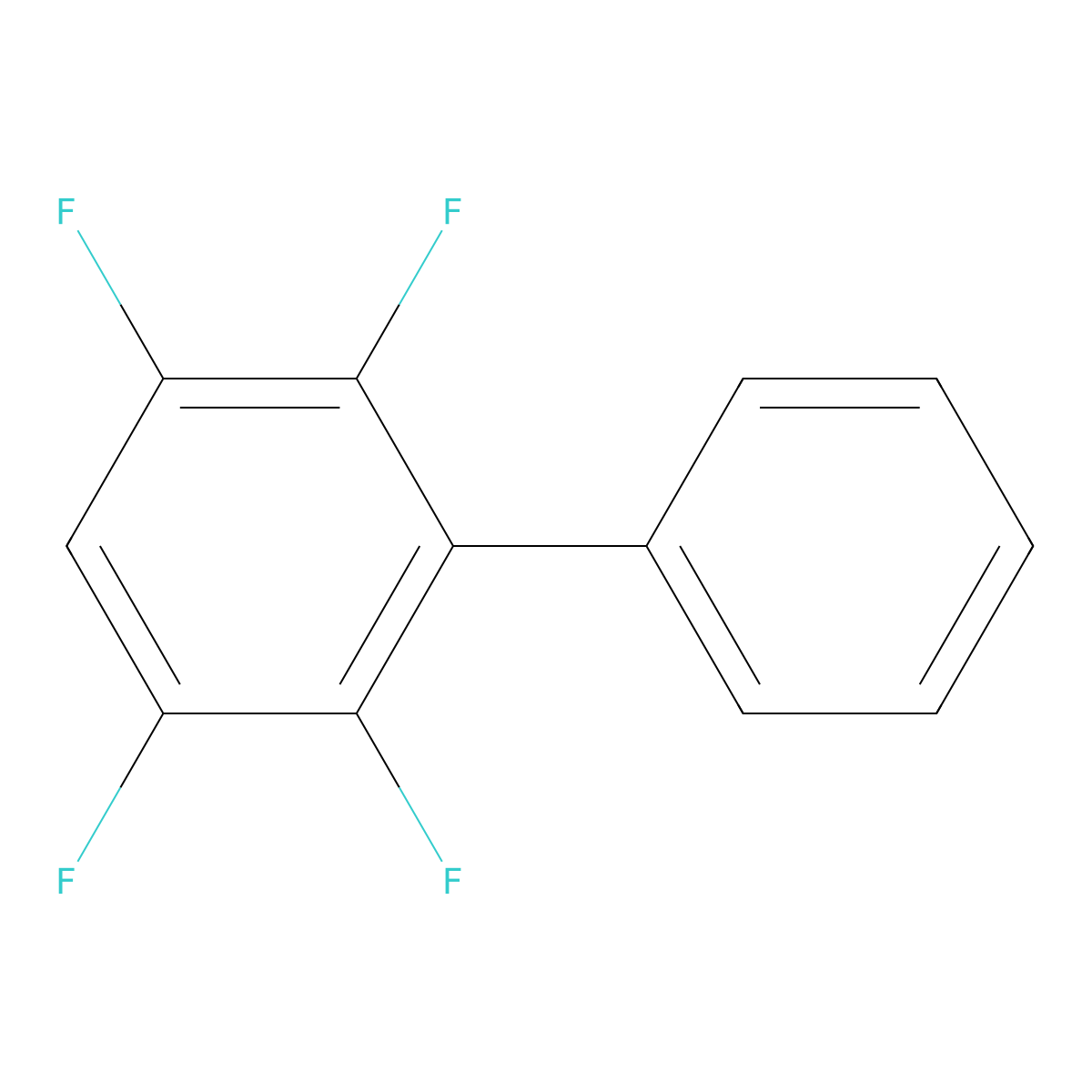 2,3,5,6-Tetrafluorobiphenyl molecular structure, CAS 834-89-9