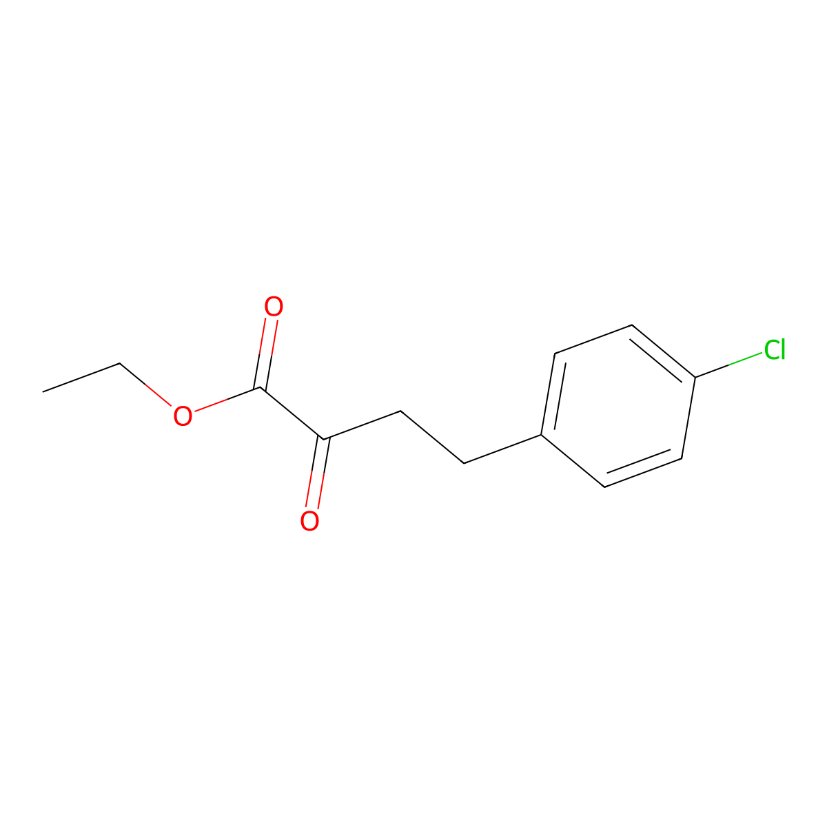 Ethyl 4-(4-chlorophenyl)-2-oxobutanoate molecular structure, CAS 83402-92-0