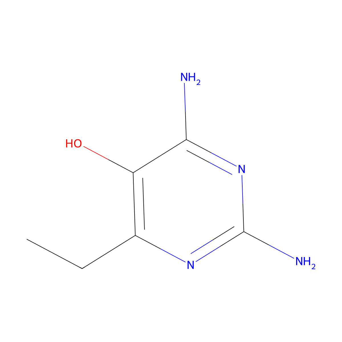 2,4-Diamino-6-ethylpyrimidin-5-ol molecular structure, CAS 83403-29-6