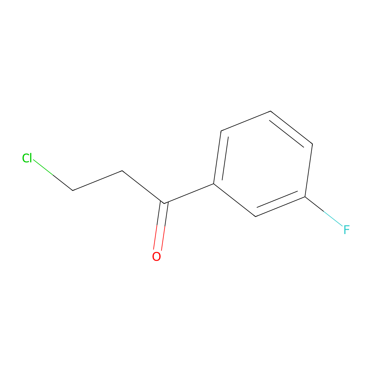 3-Chloro-1-(3-fluorophenyl)-1-oxopropane molecular structure, CAS 83406-26-2