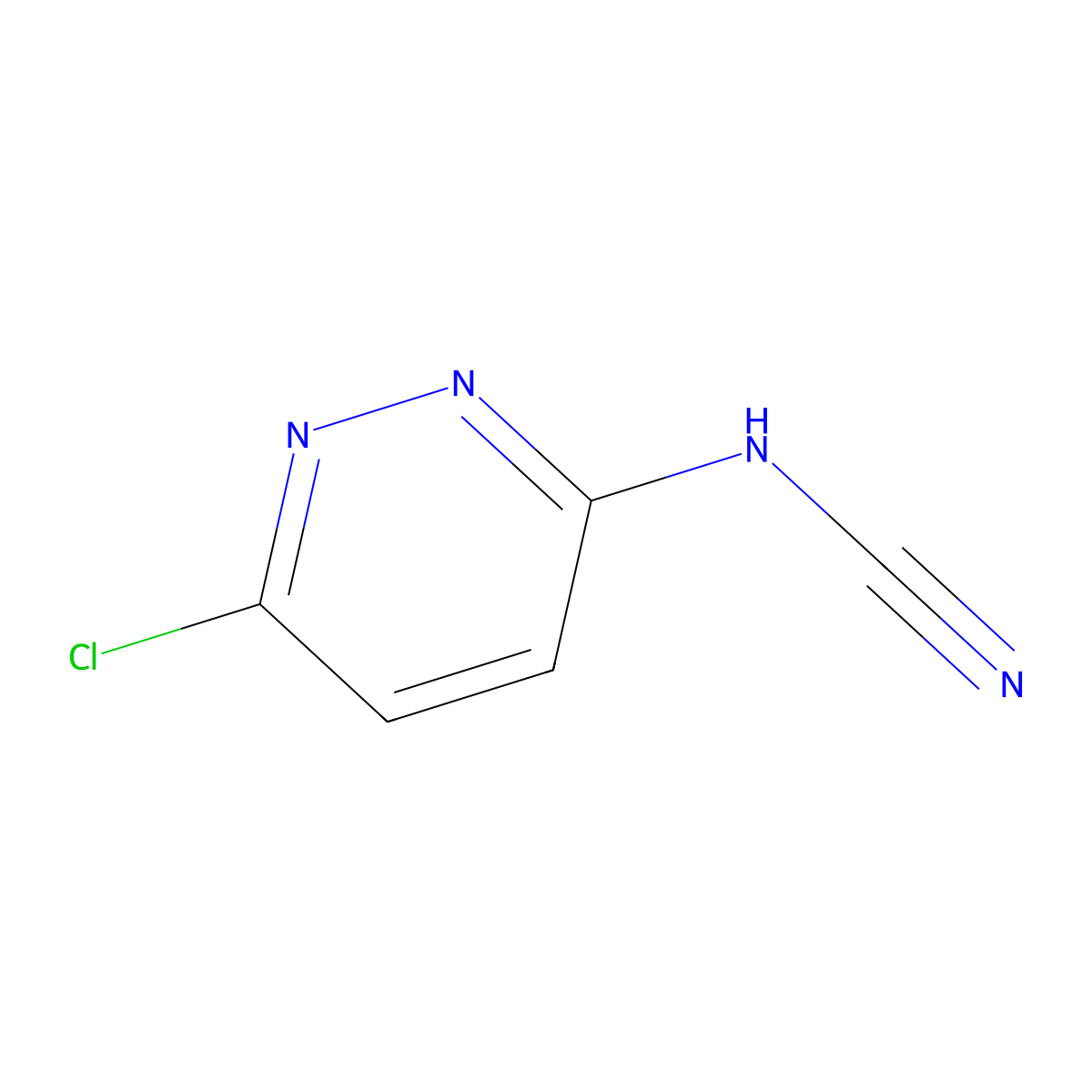 (6-Chloropyridazin-3-yl)cyanamide molecular structure, CAS 83412-75-3