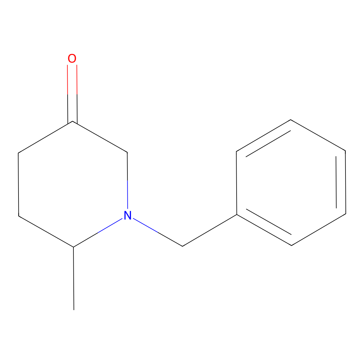 1-Benzyl-6-methylpiperidin-3-one molecular structure, CAS 83413-42-7