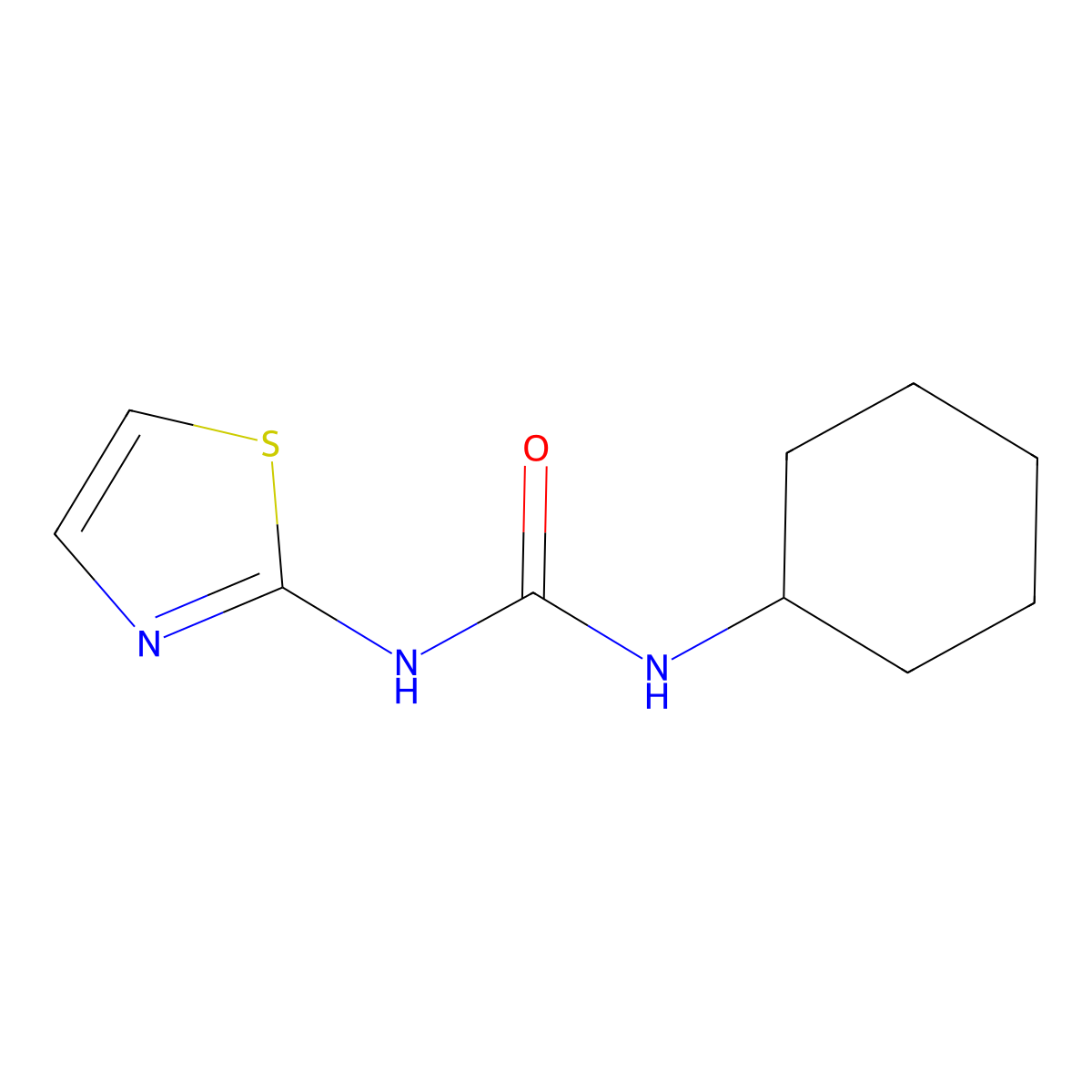 1-Cyclohexyl-3-(2-thiazolyl)urea molecular structure, CAS 83413-52-9