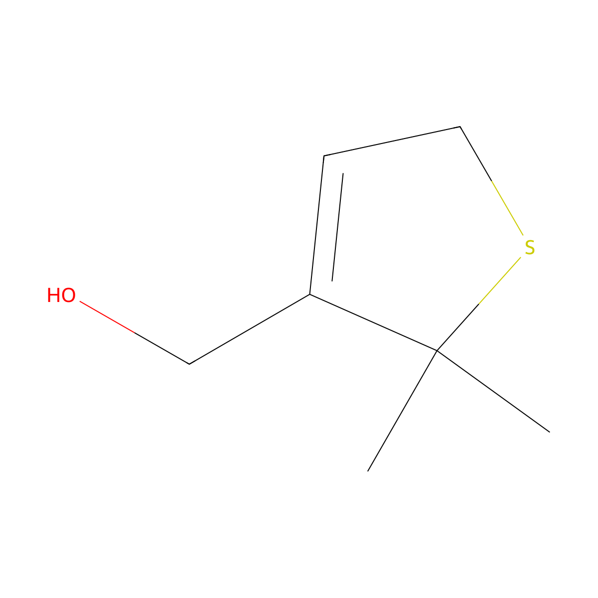 (2,2-Dimethyl-2,5-dihydrothiophen-3-yl)methanol molecular structure, CAS 83413-88-1