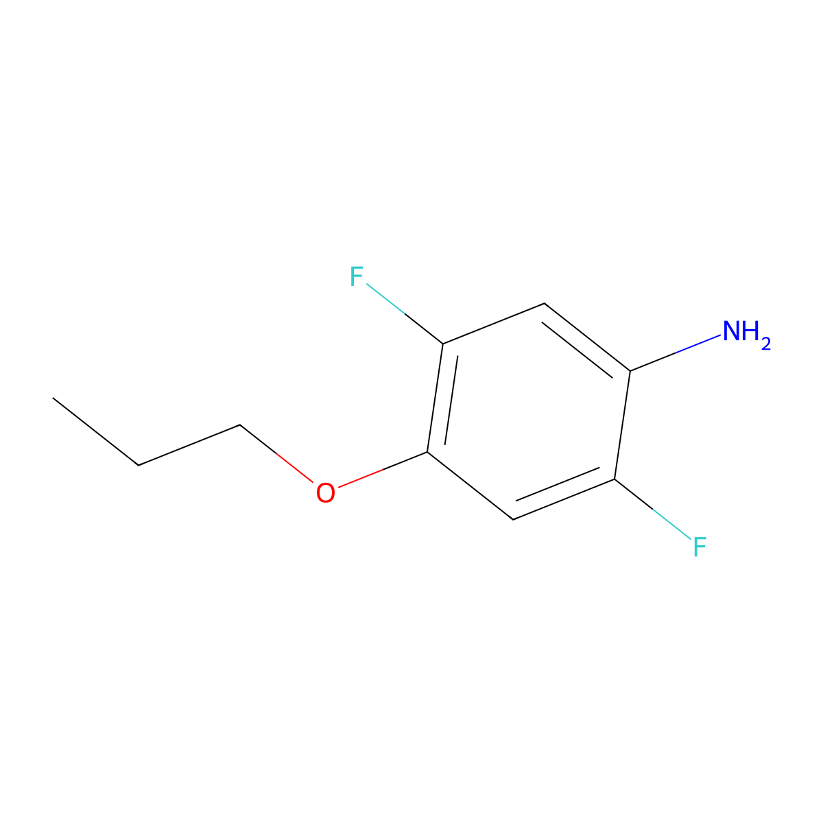 2,5-Difluoro-4-propoxyaniline molecular structure, CAS 834154-72-2