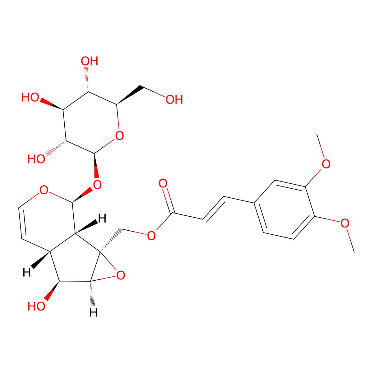 10-O-[(E)-3,4-Dimethoxycinnamoyl]-catalpol molecular structure, CAS 834155-36-1