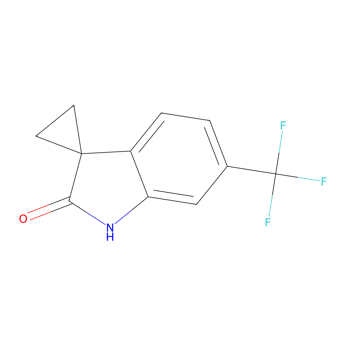 6'-(Trifluoromethyl)-spiro[cyclopropane-1,3'-[3H]indole]-2'(1'H)-one molecular structure, CAS 83419-48-1