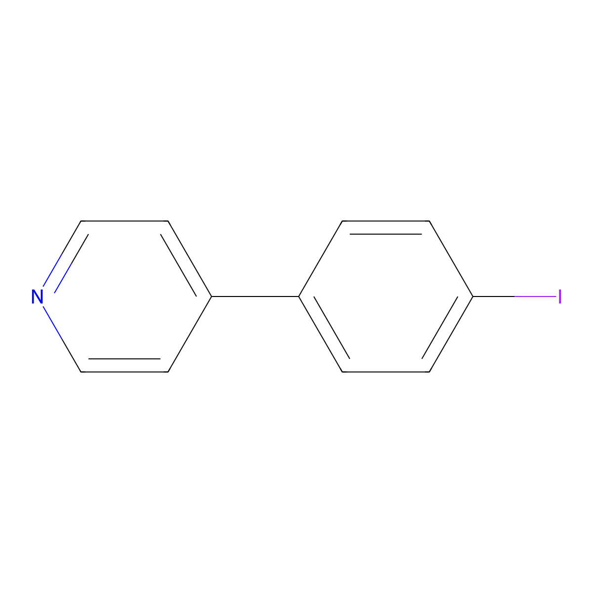 4-(4-Iodophenyl)pyridine molecular structure, CAS 83420-59-1
