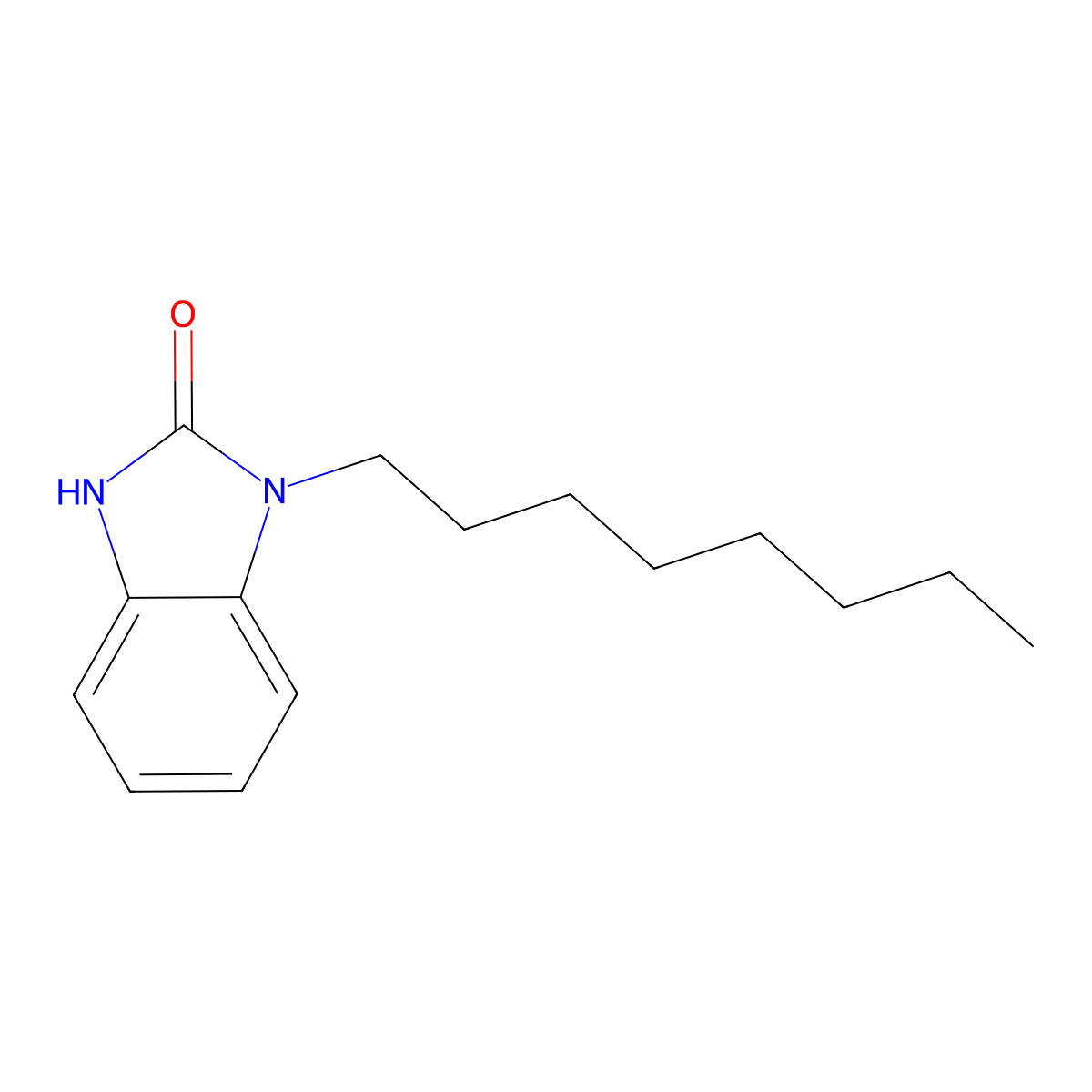 1-octyl-2,3-dihydro-1H-1,3-benzodiazol-2-one molecular structure, CAS 83422-45-1