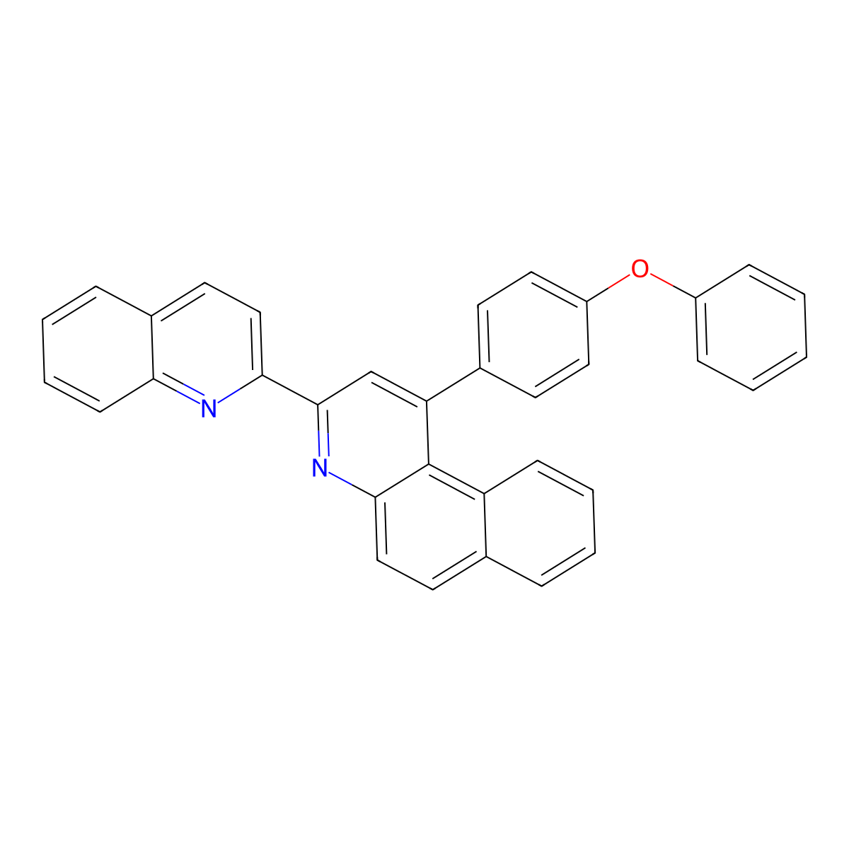 1-(4-Phenoxyphenyl)-3-(quinolin-2-yl)benzo[f]quinoline molecular structure, CAS 83425-98-3