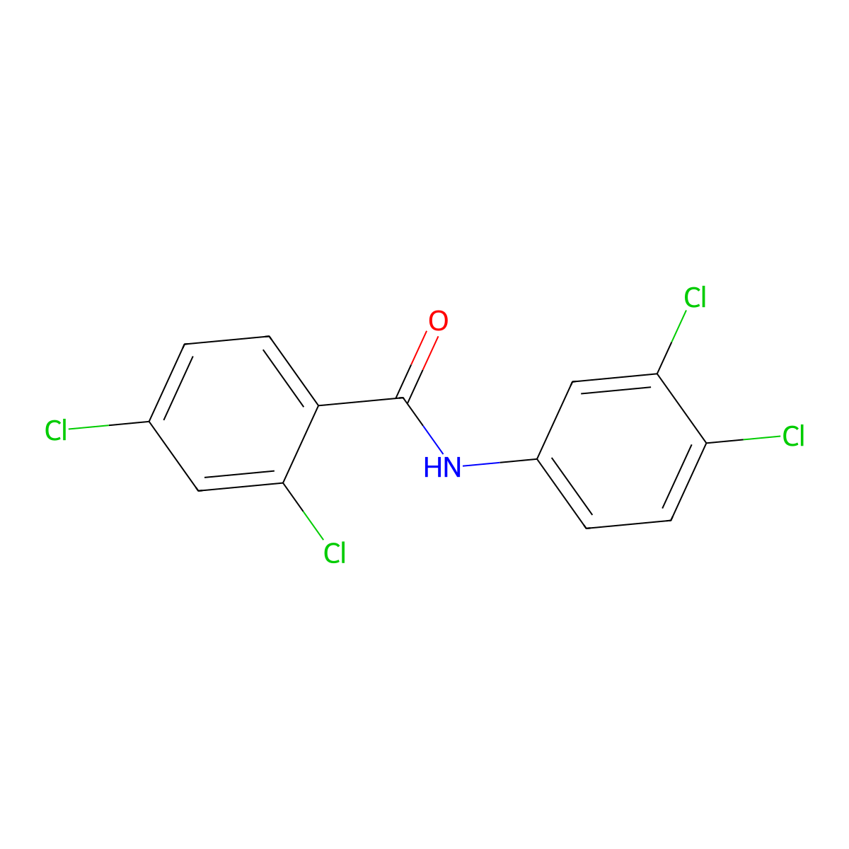 2,4-dichloro-N-(3,4-dichlorophenyl)benzamide molecular structure, CAS 83426-48-6