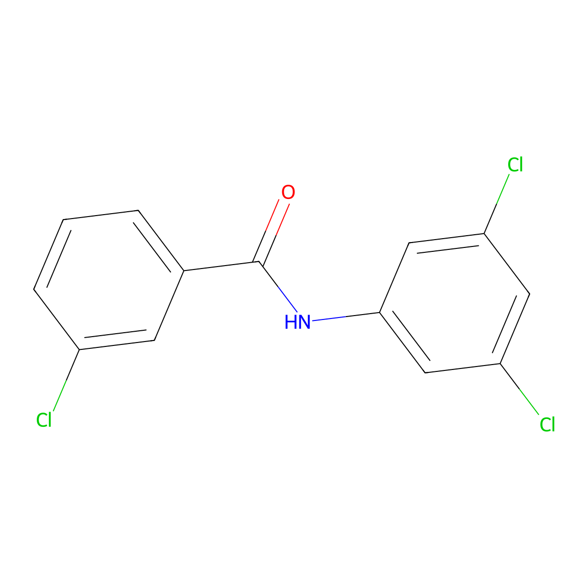 3-chloro-N-(3,5-dichlorophenyl)benzamide molecular structure, CAS 83426-51-1