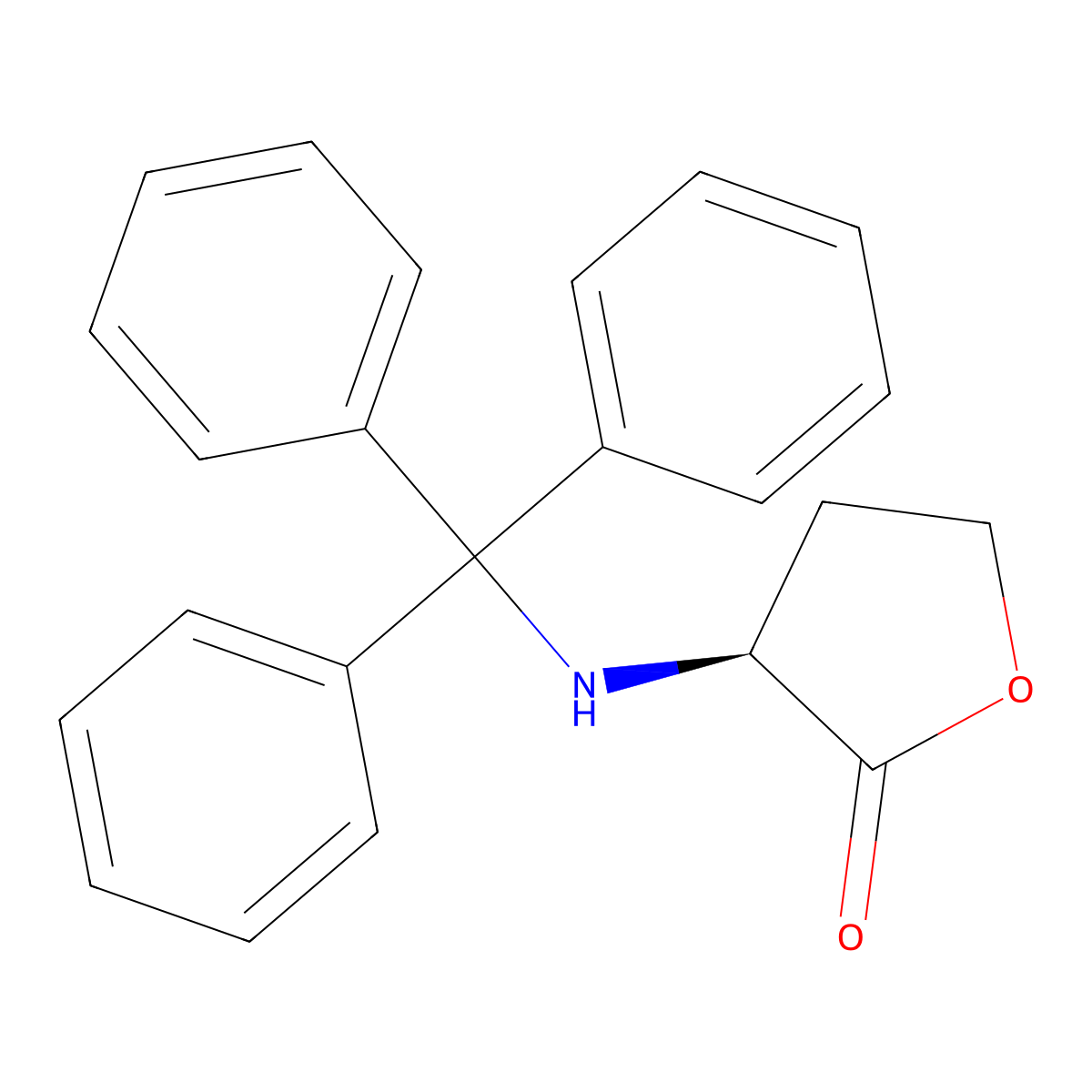 (3S)-3-(Tritylamino)oxolan-2-one molecular structure, CAS 83427-81-0