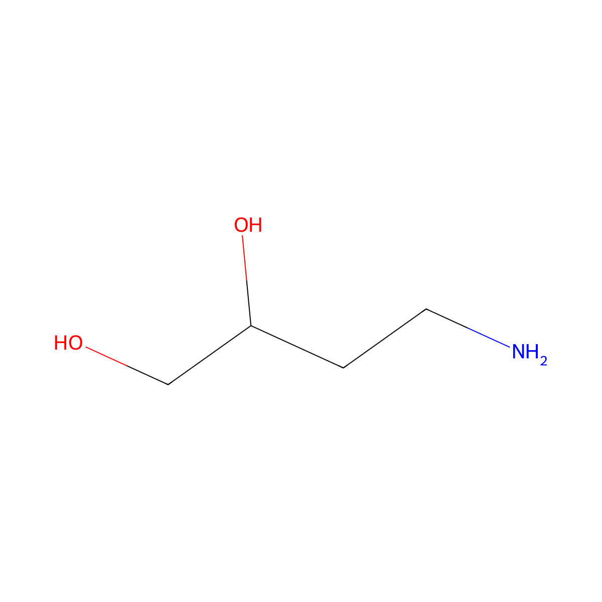 4-Amino-1,2-butanediol molecular structure, CAS 83430-32-4