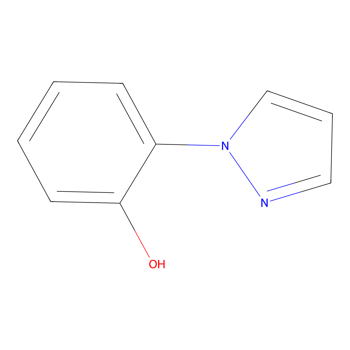 2-(1h-Pyrazol-1-yl)phenol molecular structure, CAS 83430-97-1