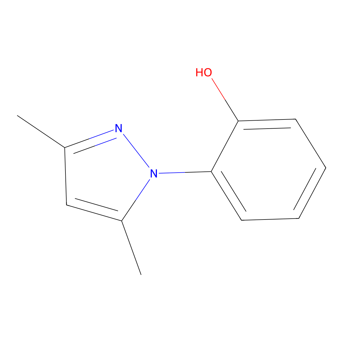2-(3,5-Dimethyl-1h-pyrazol-1-yl)phenol molecular structure, CAS 83430-99-3