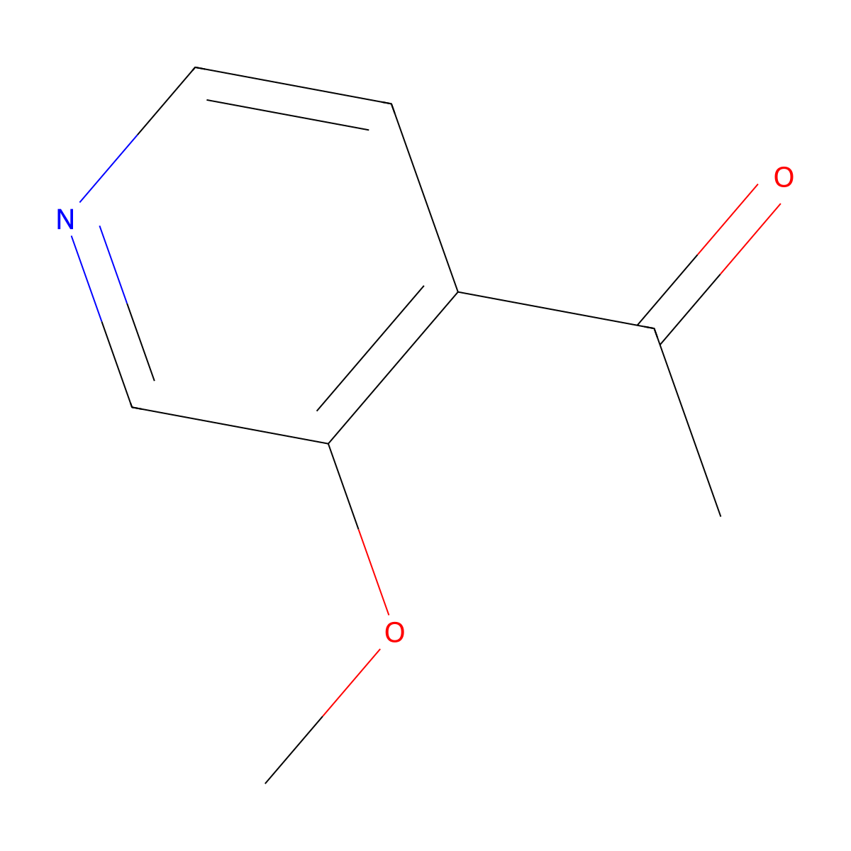 1-(3-Methoxypyridin-4-yl)ethan-1-one molecular structure, CAS 83431-02-1
