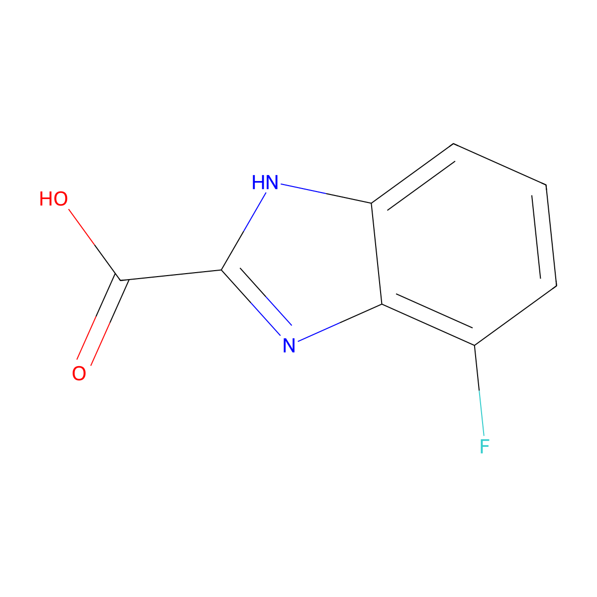 4-Fluoro-1H-benzo[d]imidazole-2-carboxylic acid molecular structure, CAS 83431-74-7
